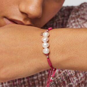 Tous Pink and White Pearl Bracelet